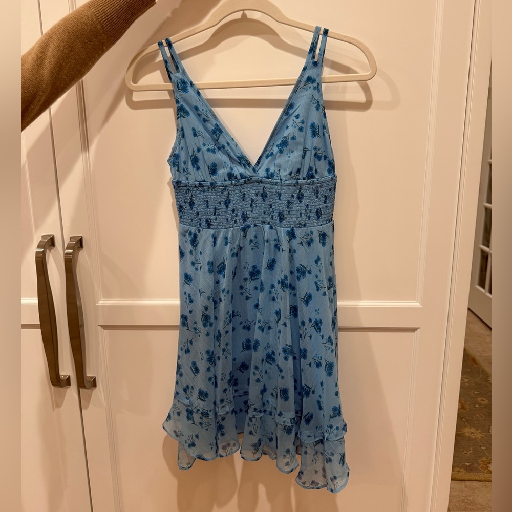 Urban Outfitters Blue Floral Mini Dress